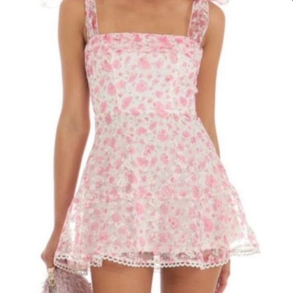 Lucy in the Sky Pink Floral Mini Dress